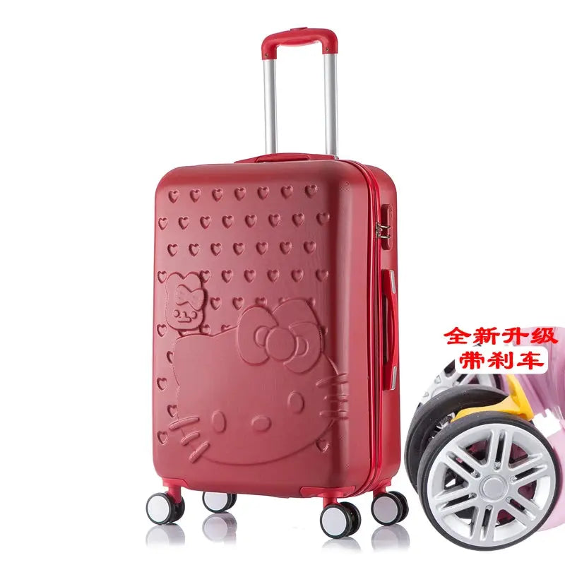 Sanrio Hello Kitty Luggage 20-Inch or 24 Inch Trolley Suitcases - Browsglamour