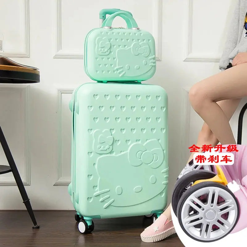 Sanrio Hello Kitty Luggage 20-Inch or 24 Inch Trolley Suitcases - Browsglamour