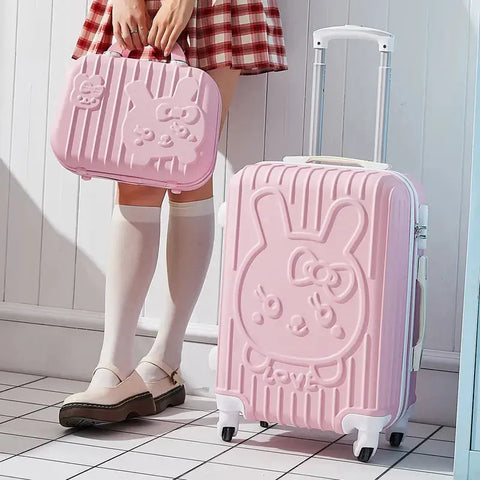 Sanrio Hello Kitty Luggage 20-Inch or 24 Inch Trolley Suitcases - Browsglamour