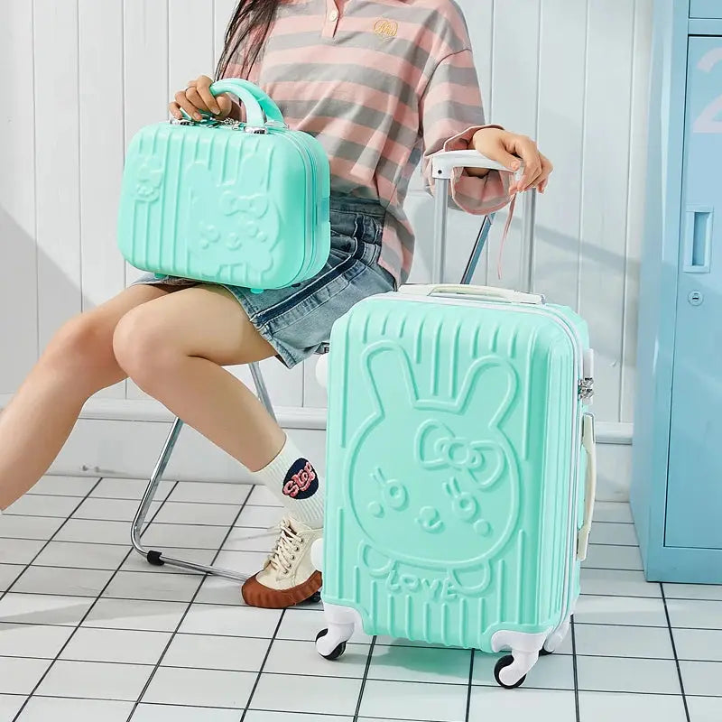 Sanrio Hello Kitty Luggage 20-Inch or 24 Inch Trolley Suitcases - Browsglamour