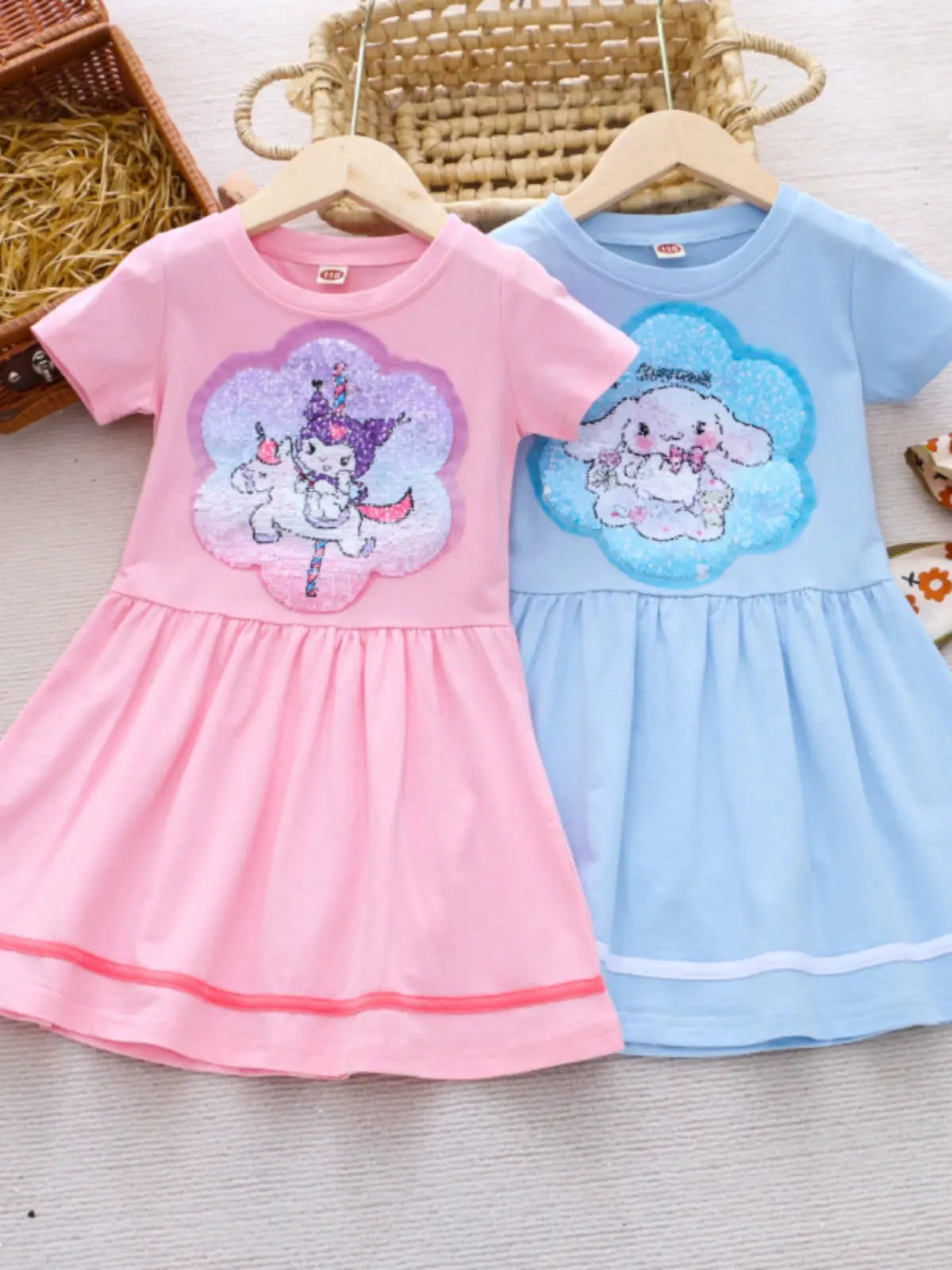 Sanrio and other Characters Short Sleeve Girl Pure Cotton Dress - Browsglamour