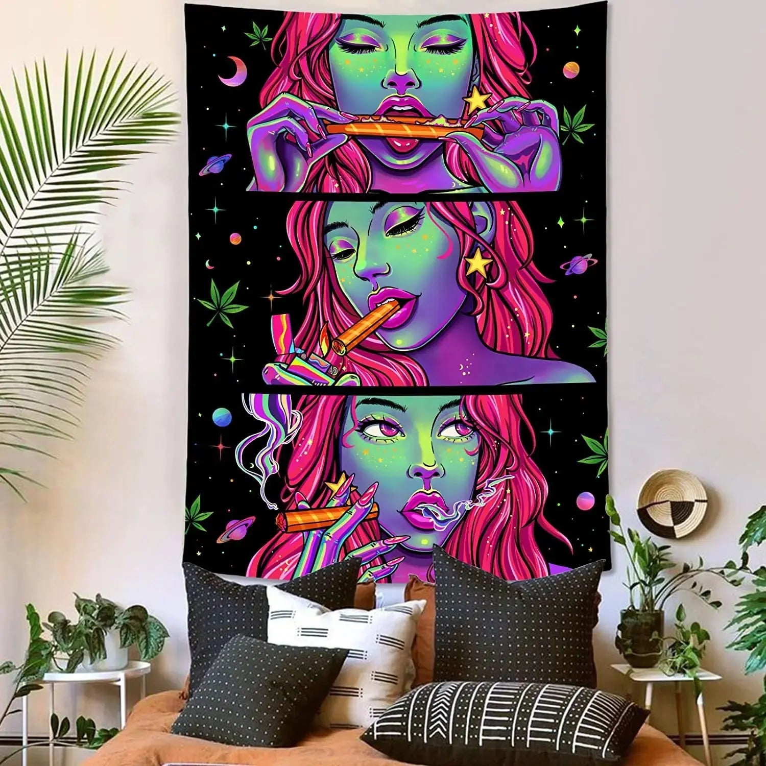 Trippy Tapestry Wall Hanging Hippie Tapestrie - Browsglamour