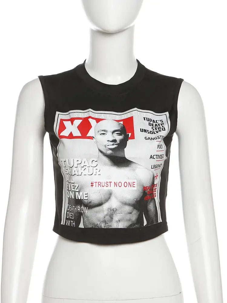 Tupac Sleeveless Tank Top - Browsglamour