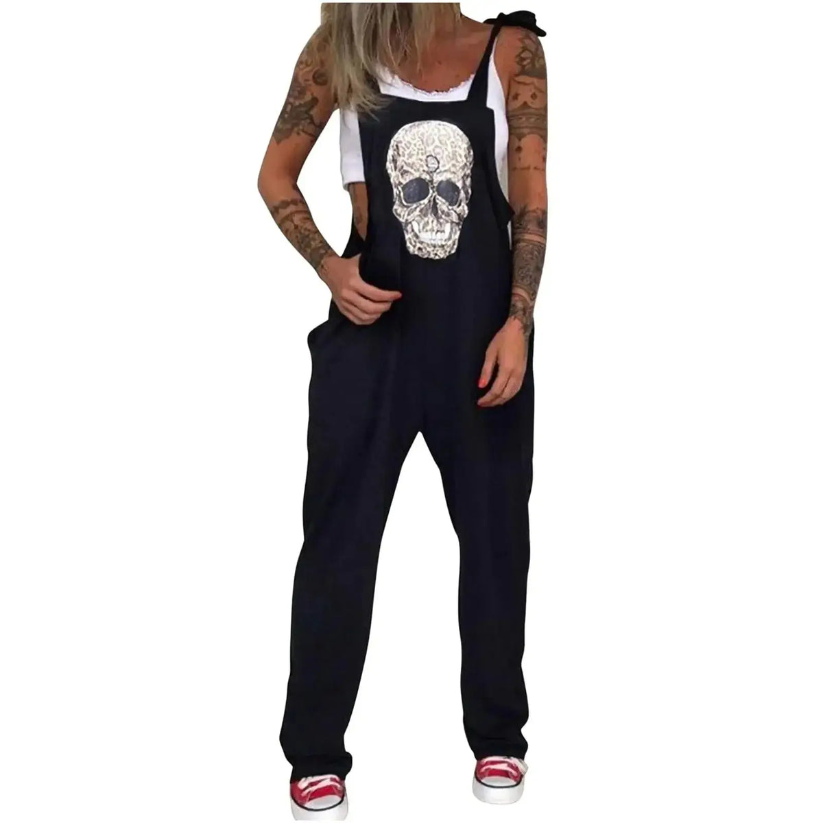 Women Skull Print, Misfits, and More Overall Jumpsuit Suspenders - Browsglamour