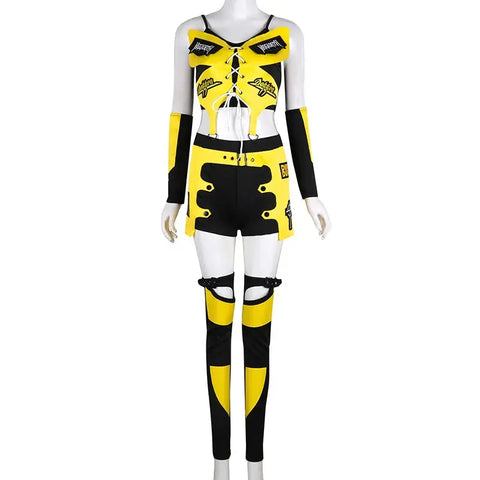 Yellow and Black Dance Rave Party Outfit - Browsglamour