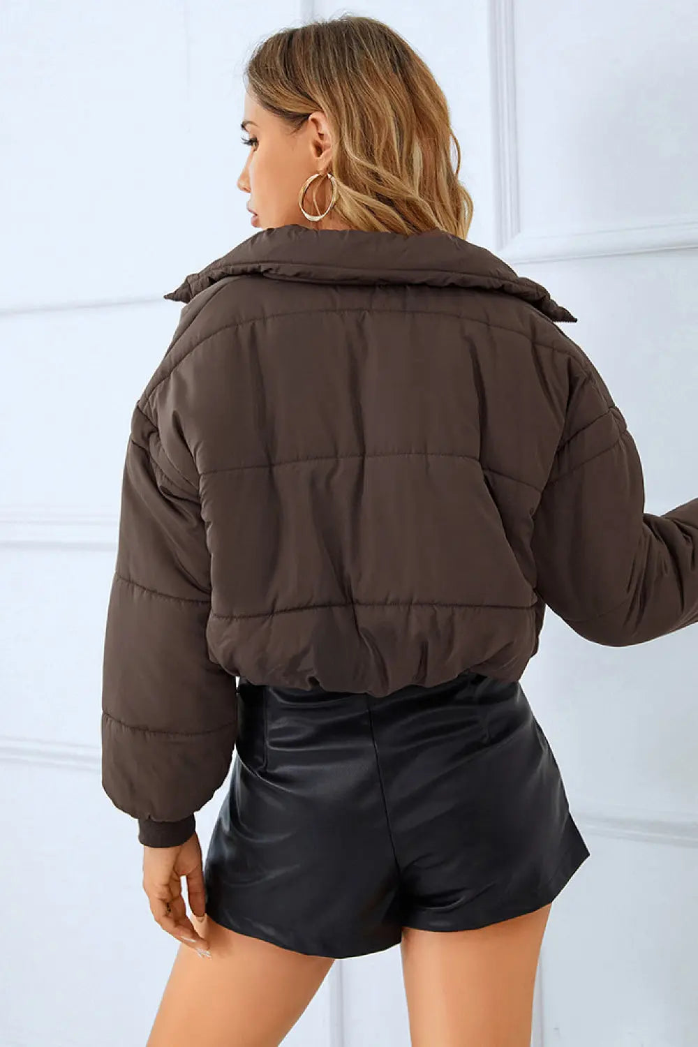 Zip-Up Winter Coat with Pockets - Browsglamour