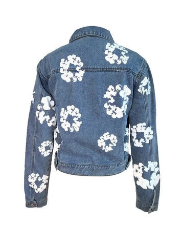 Floral Print Denim Jacket and/or Pants (Each Piece Sold Separately) - Browsglamour